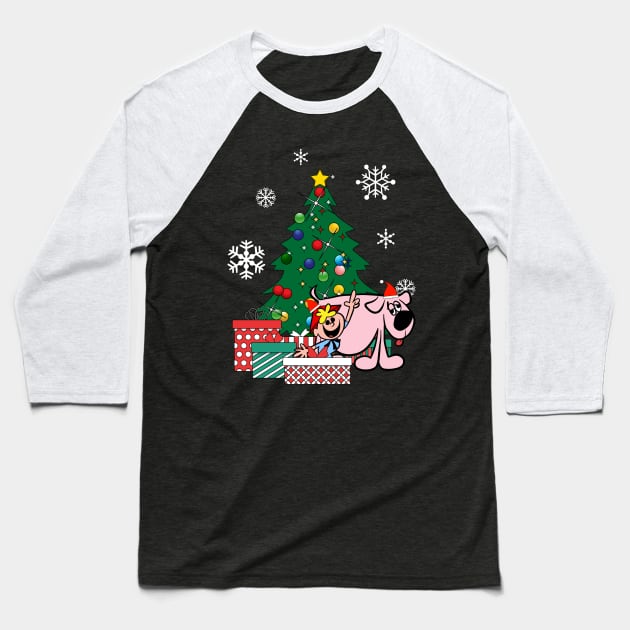 Tom Terrific And Mighty Manfred The Wonder Dog Around The Christmas Tree Baseball T-Shirt by Nova5
